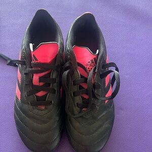 Adidas Kids Black and Pink Sneakers